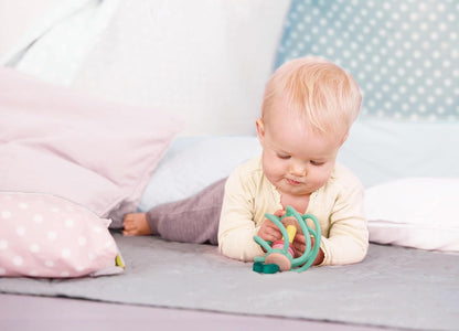 Hape Teether Baby Toy, Apple Grab Toy, Multicolor, (E8500