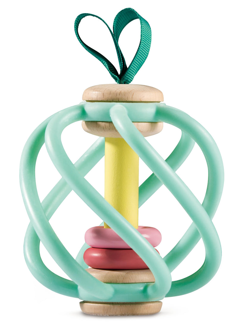 Hape Teether Baby Toy, Apple Grab Toy, Multicolor, (E8500