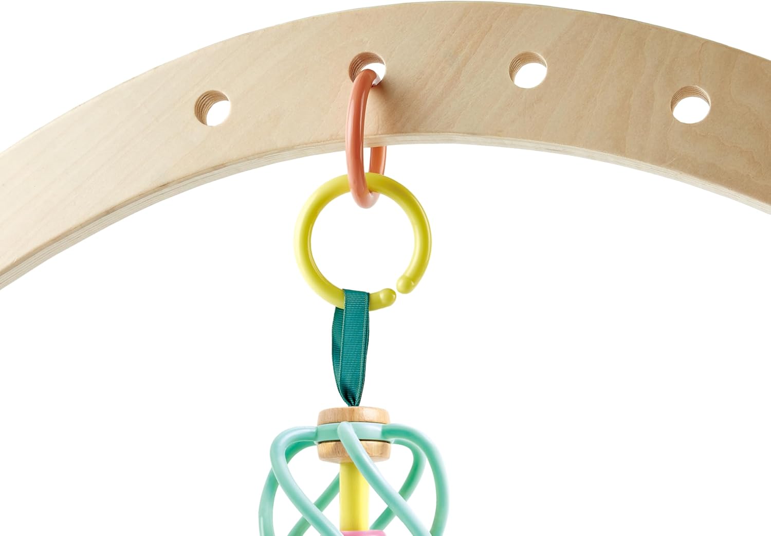 Hape Teether Baby Toy, Apple Grab Toy, Multicolor, (E8500