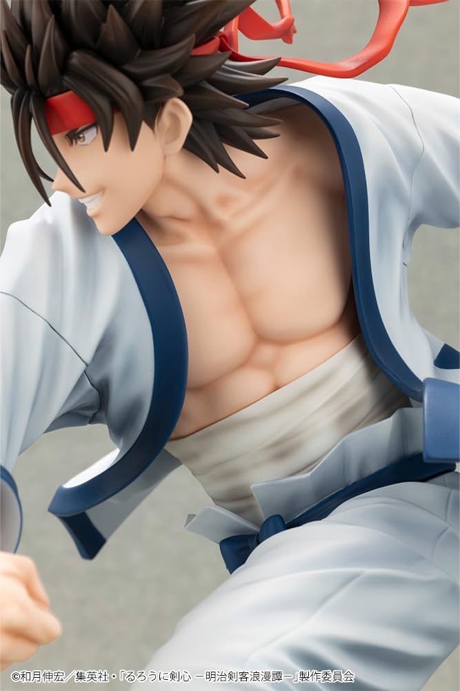 Kotobukiya TV Anime Rurouni Kenshin - Meiji Swordsman Romantic Tan, ARTFX J Sagaku Sanosuke, 1/8 Scale, PVC Pre-painted Complete Figure