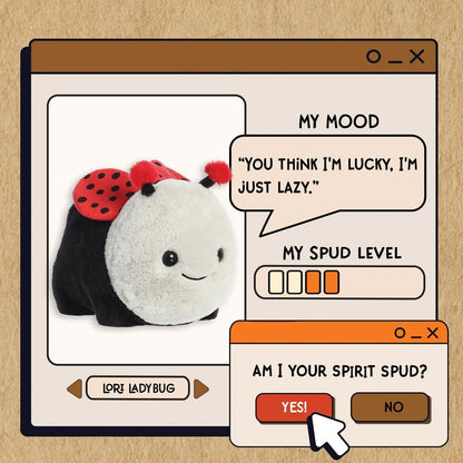 Aurora, 77214, Spudsters Ladybird 10In, Soft Toy, Black & Red