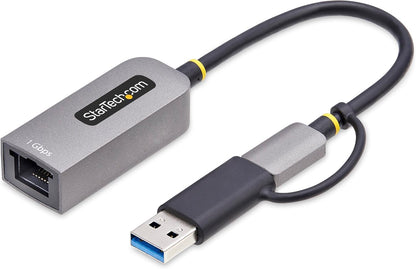 StarTech.com Adaptador USB-C a Ethernet - Adaptador de Red USB Tipo C - Adaptador Ethernet - 10/100/1Gb - con Adaptador USB-A