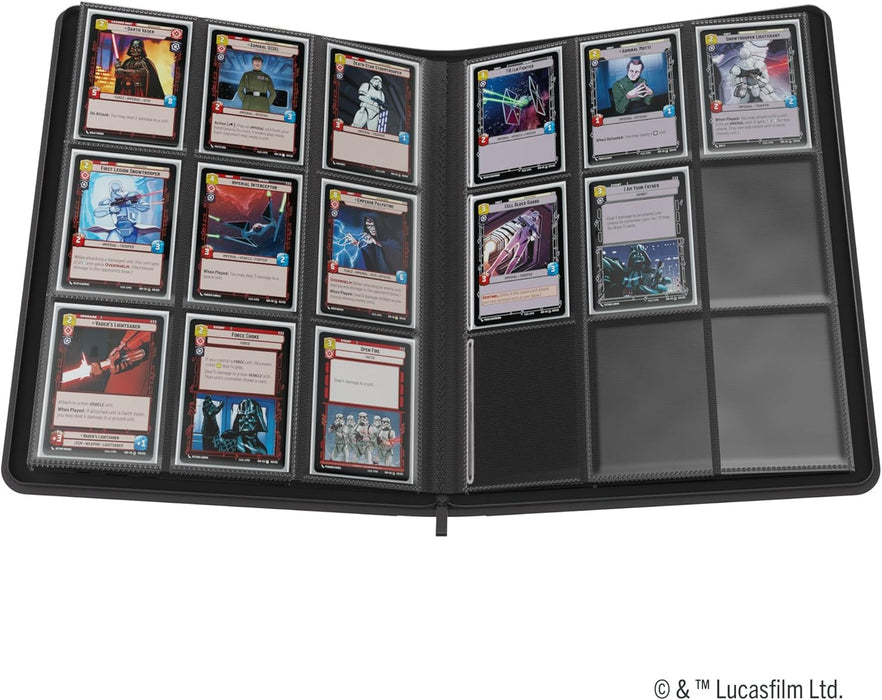Gamegenic | Star Wars: Unlimited Card Game - Zip-Up Album 18-Pocket - Black | Trading Card Accessory | Ages 12+
