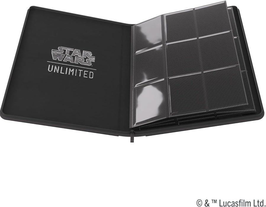 Gamegenic | Star Wars: Unlimited Card Game - Zip-Up Album 18-Pocket - Black | Trading Card Accessory | Ages 12+