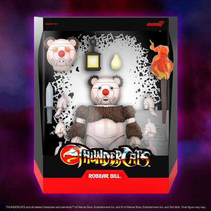 Super7 ULTIMATES! Thundercats Ro-Bear Bill - 7" Thundercats Action Figure with Accessories Classic Cartoon Collectibles and Retro Toys
