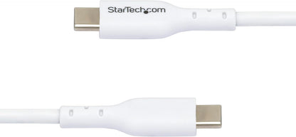 StarTech.com Cavo USB-C bianco da 1m, cavo di ricarica/trasferimento dati USB 2.0 Type-C per laptop, PD 60W, M/M