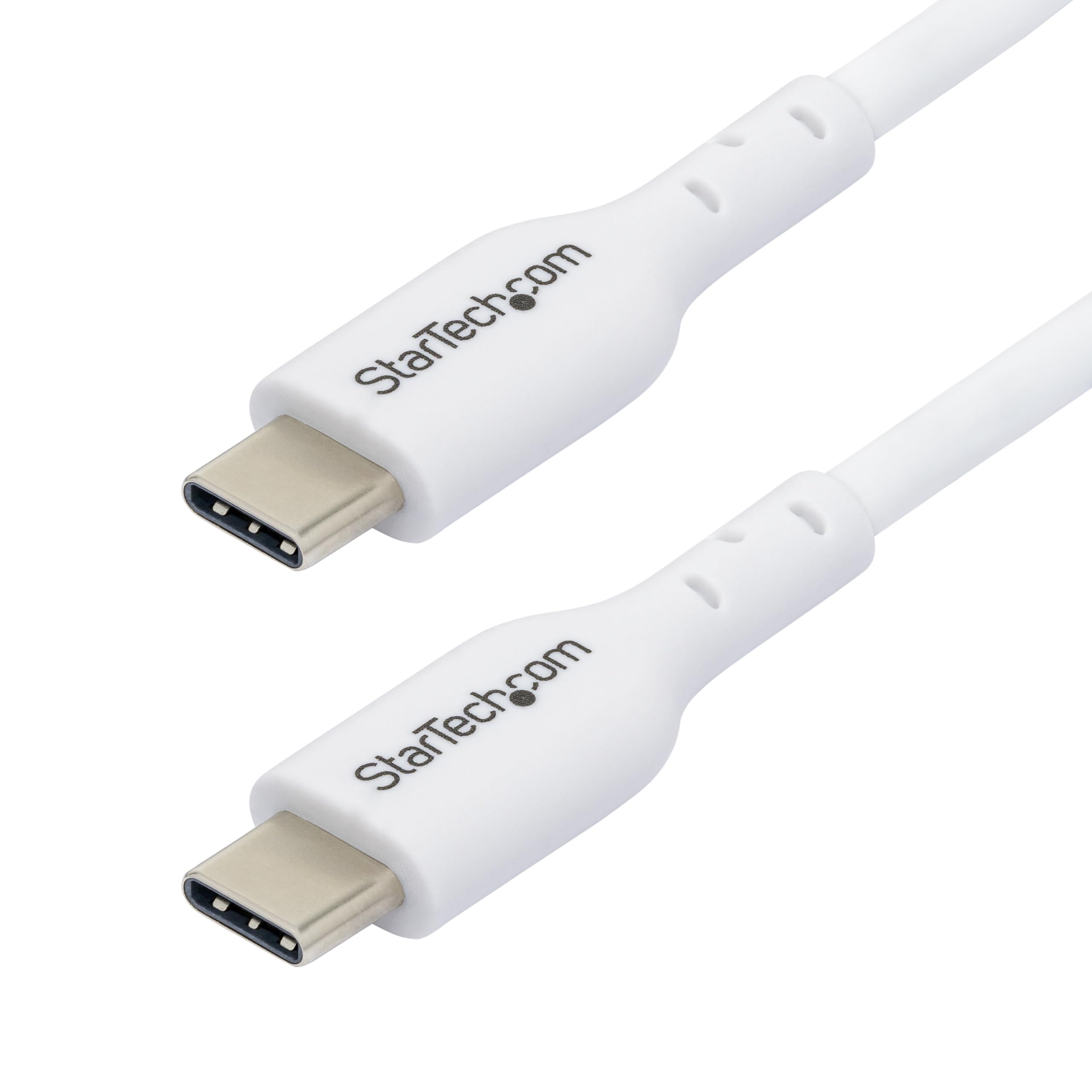 StarTech.com Cavo USB-C bianco da 1m, cavo di ricarica/trasferimento dati USB 2.0 Type-C per laptop, PD 60W, M/M