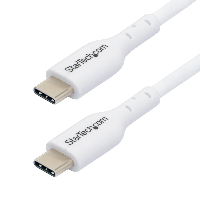 StarTech.com Cavo USB-C bianco da 1m, cavo di ricarica/trasferimento dati USB 2.0 Type-C per laptop, PD 60W, M/M