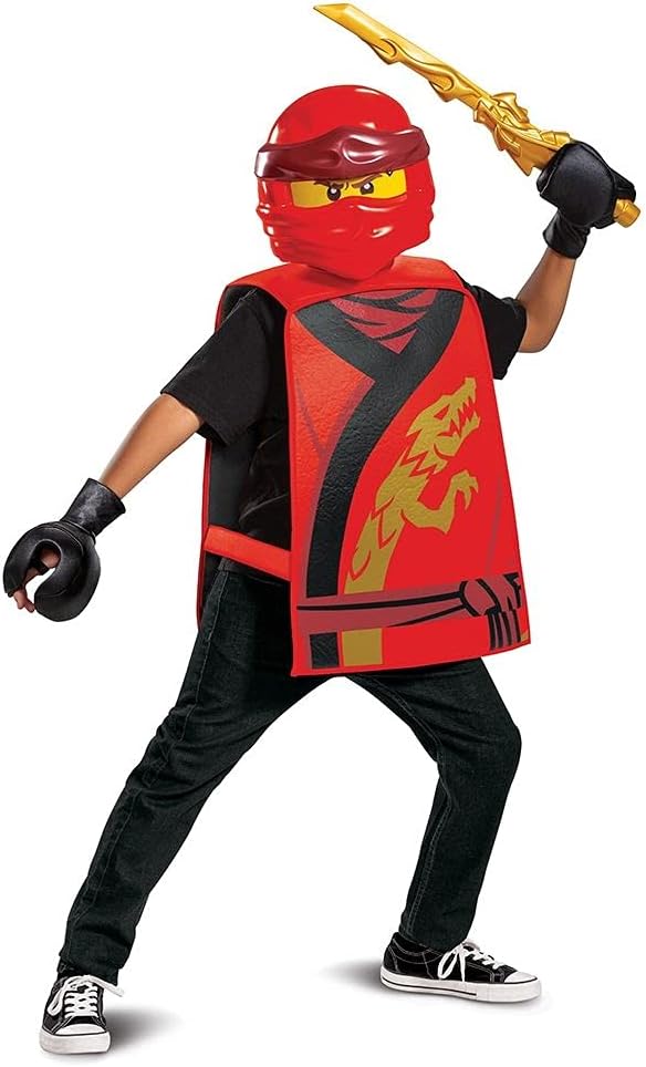 DISGUISE 105419 Ninjago Sword of Fire Costumes, Unisex Children, Gold, One Size