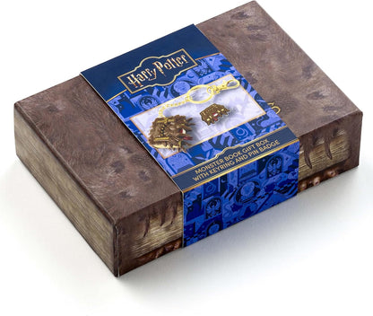 Harry Potter Monster Book Gift Box With Monster Book Keyring And Pin Badge