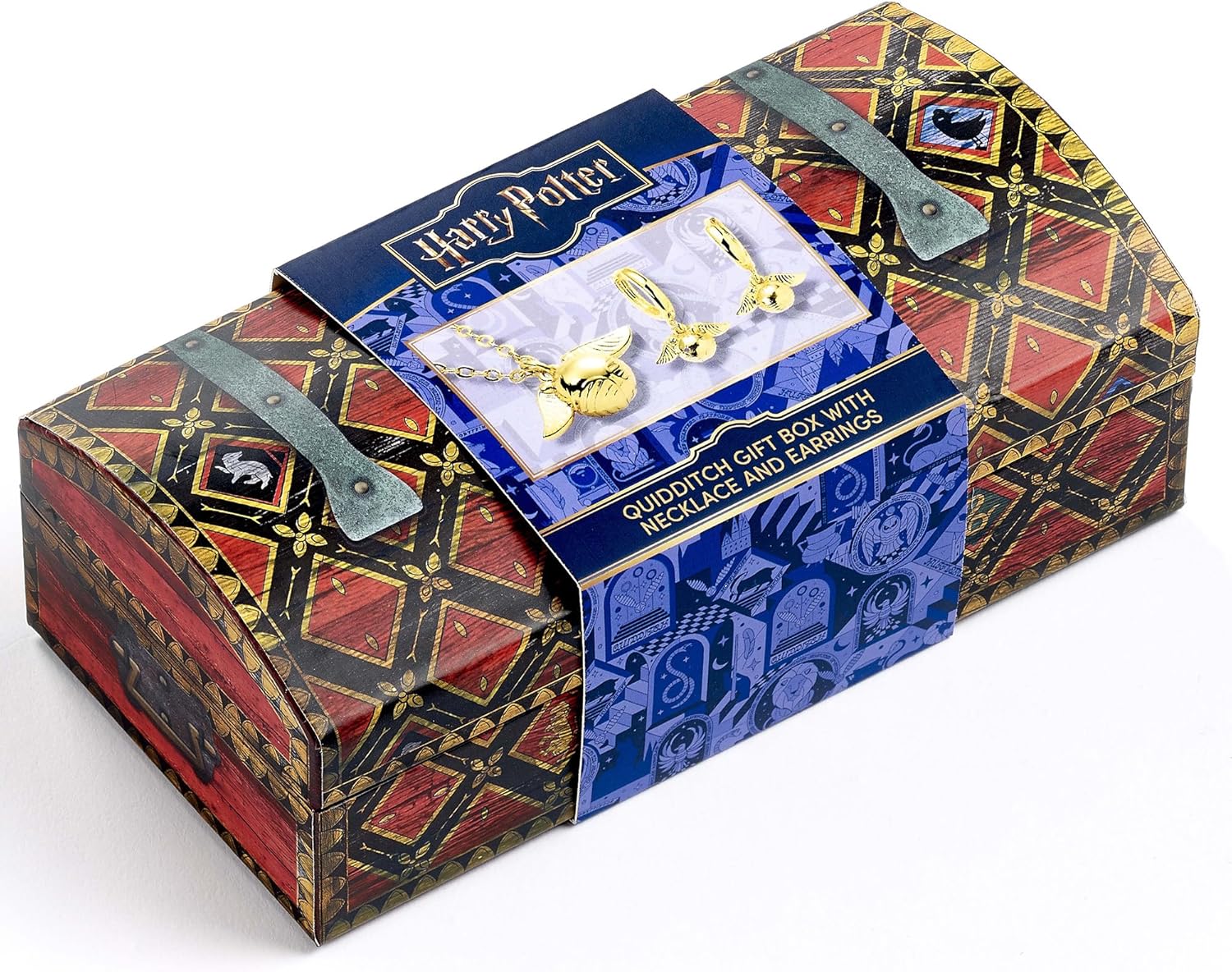 Harry Potter - Quidditch Gift Box with cute Golden Snitch Necklace & Earrings