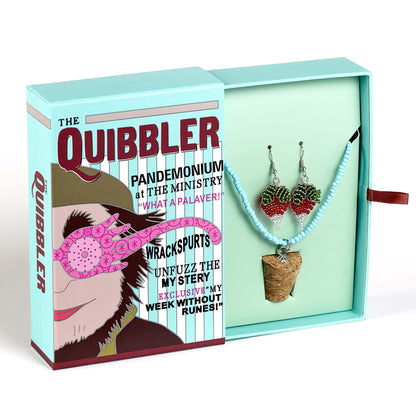 Harry Potter - Quibbler Gift Box With Luna Beaded Cork Charm Necklace & Radish Earrings