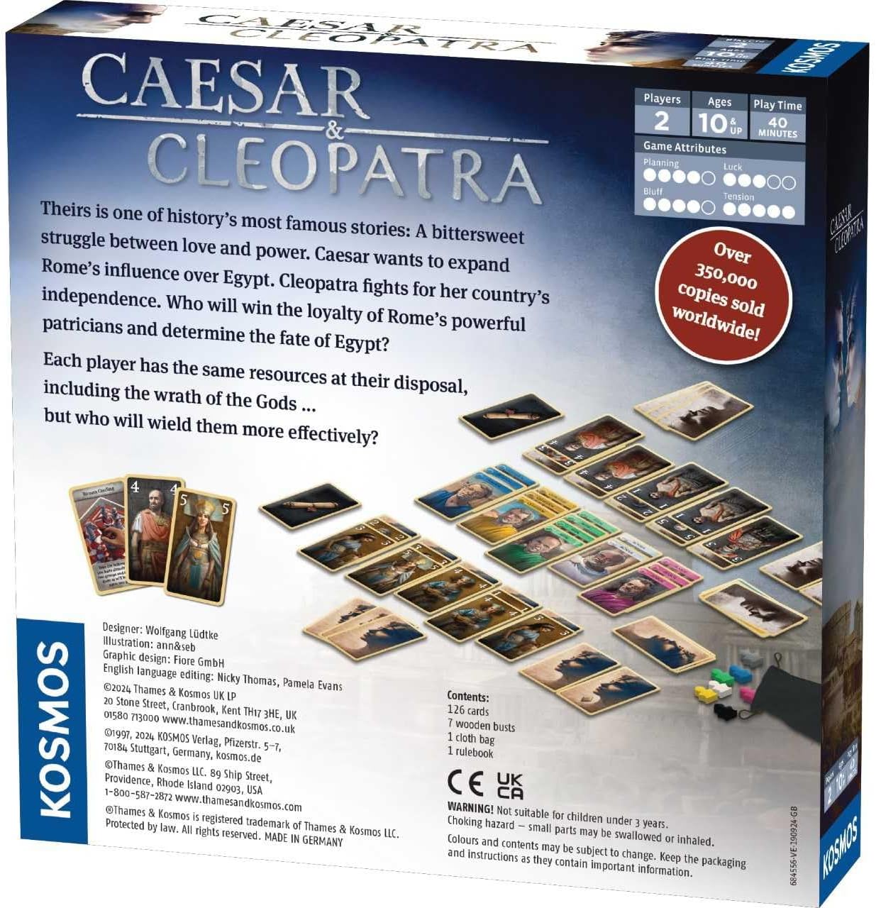 Thames & Kosmos - Caesar & Cleopatra - Tactical and Strategic Thinking Two-Player Card Game, Card Game for Adults and Kids, For 2 Players, Ages 10+