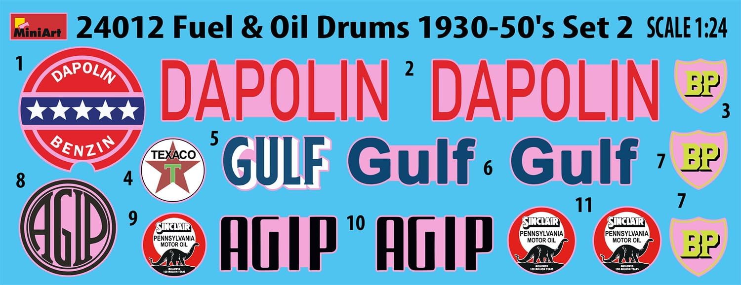 Miniart 1:24 - Fuel & Oil Drums, 1930-50's Set 2