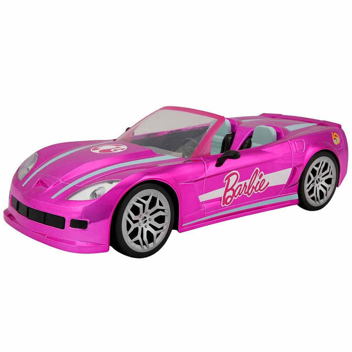 Mondo Motors - Mattel Barbie Dream Car Cabrio Glamour - RC auto voor Barbie kinderen - tweezitsbank - realistische details - roze