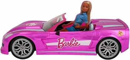 Mondo Motors - Mattel Barbie Dream Car Cabrio Glamour - RC auto voor Barbie kinderen - tweezitsbank - realistische details - roze