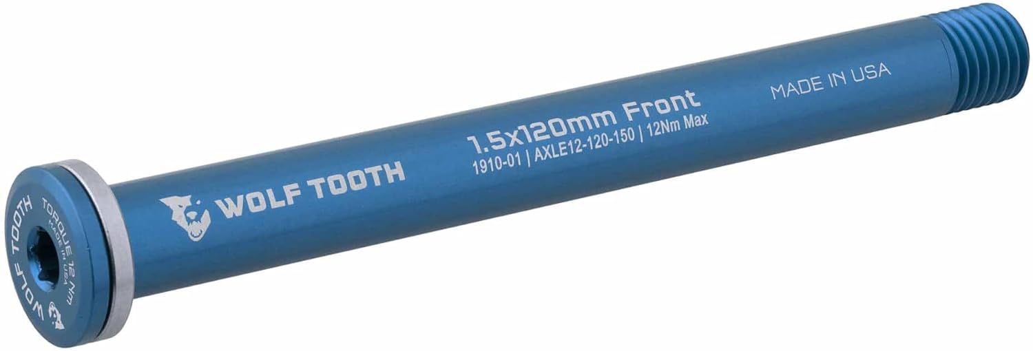 Wolf Tooth Axle for Road Forks Black / 12mm - 1.5x120mm, Black (12mm - 1.5x120mm)