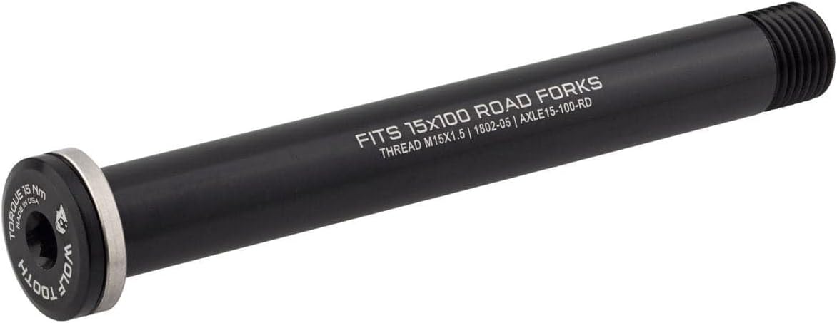 Wolf Tooth Axle for Road Forks Black / 12mm - 1.5x120mm, Black (12mm - 1.5x120mm)