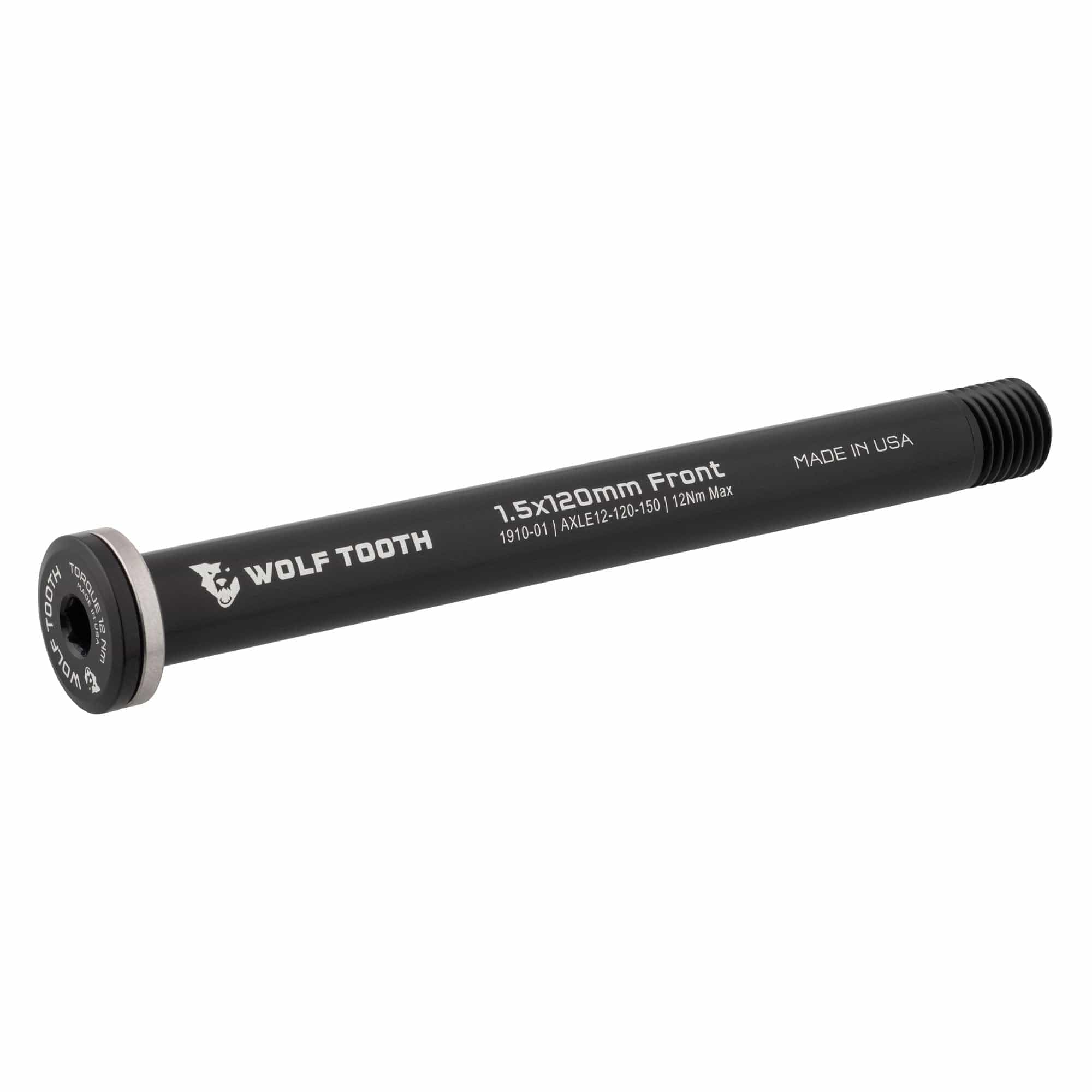 Wolf Tooth Axle for Road Forks Black / 12mm - 1.5x120mm, Black (12mm - 1.5x120mm)