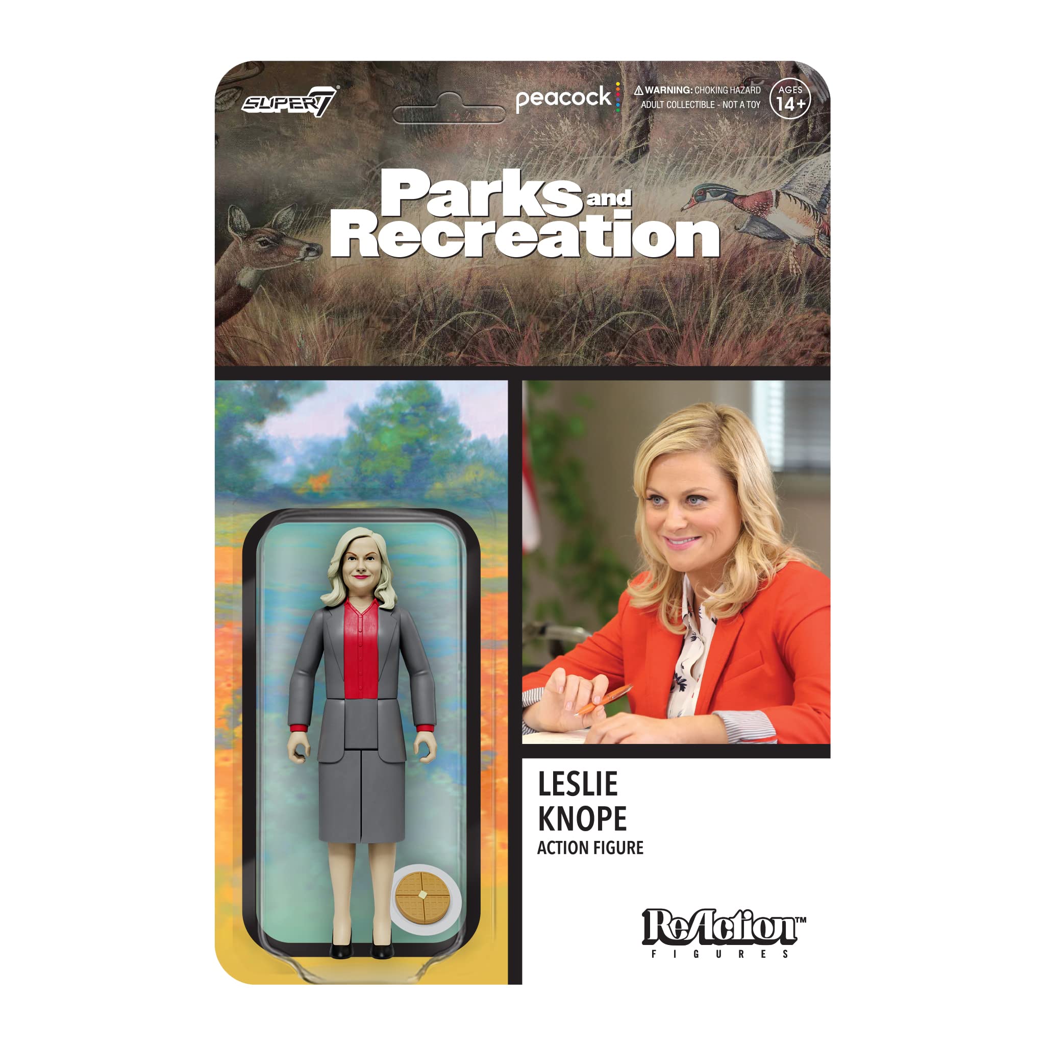SUPER7 Parks and Recreation Leslie Knope Figura de reacción de 3.75 Pulgadas