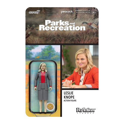 SUPER7 Parks and Recreation Leslie Knope Figura de reacción de 3.75 Pulgadas