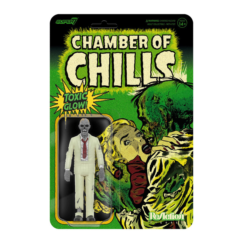 Super7 Pre-Code Horror Chamber of Chills Heartless Zombie (Glow in The Dark) - 3.75" Pre-Code Horror Action Figure Comics Collectibles and Retro Toys