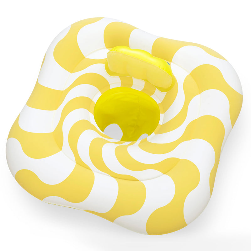 Swim Safe 31" x 31"/79cm x 79cm Comfort Plush Wavy Square 2-Ring Baby Boat