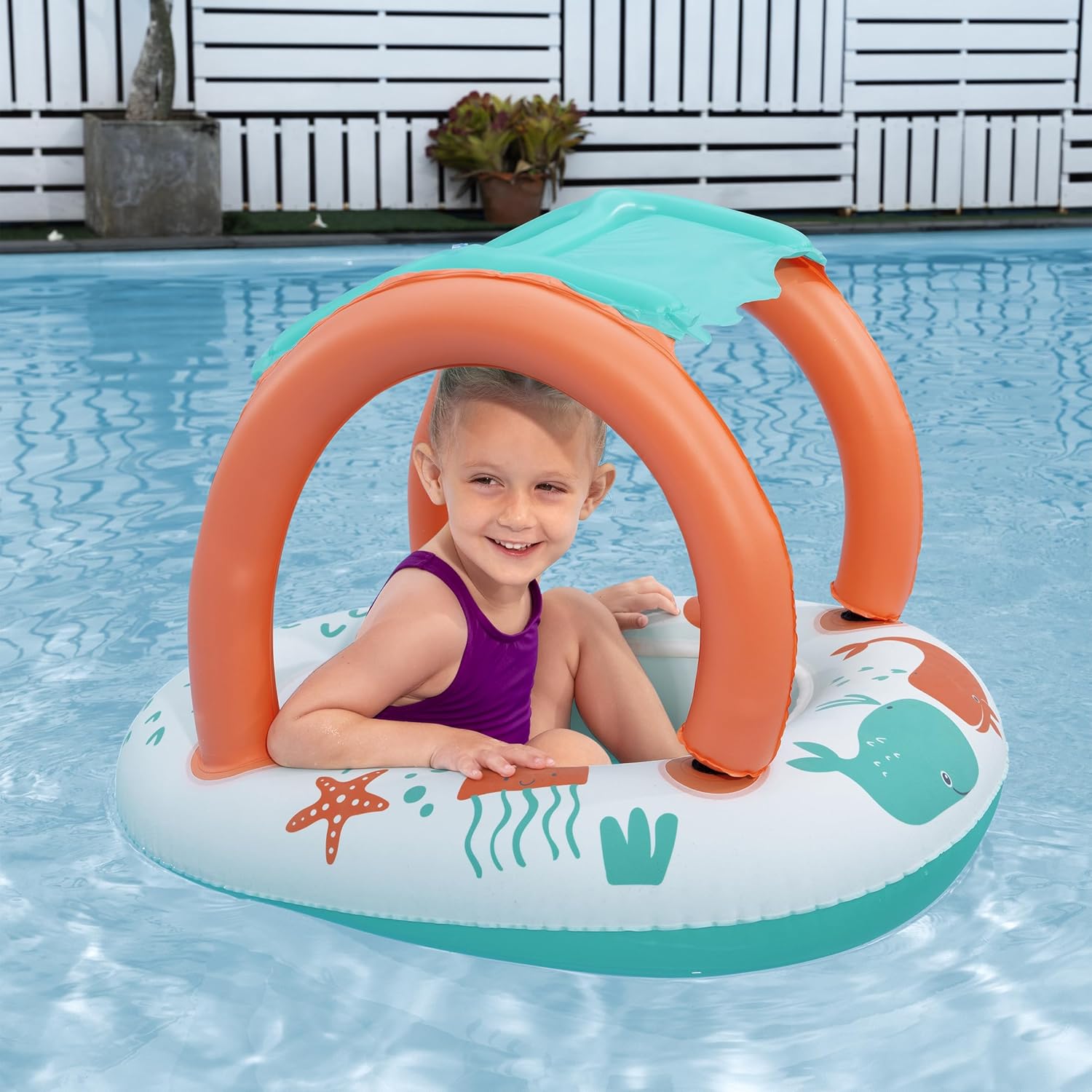 Bestway 33" x 26"/84cm x 67cm Comfort Plush Shaded Baby Boat
