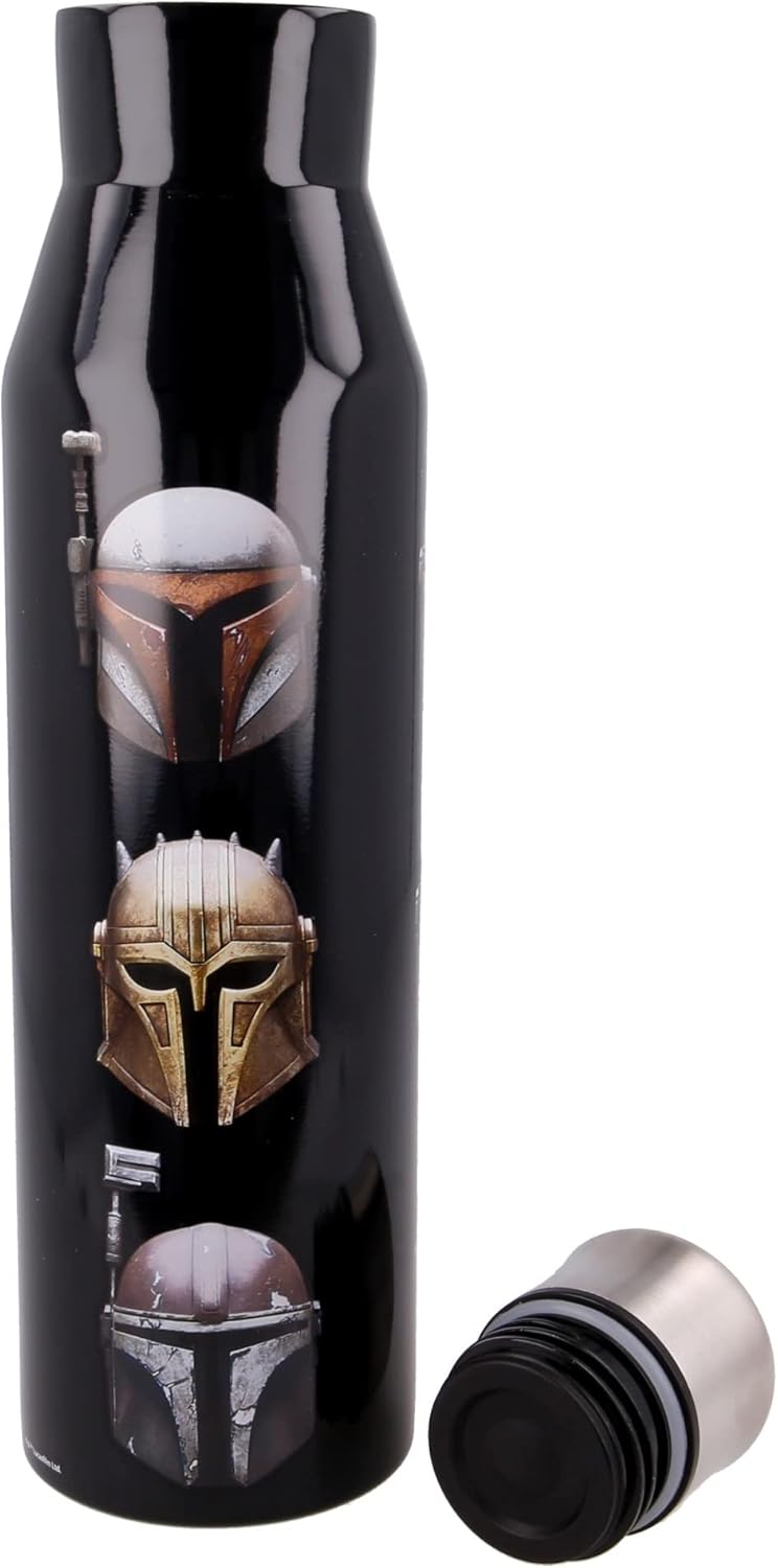 Stor 580ml Stainless Steel Thermos for Hot Beverages,Insulated Bottle,Star Wars The Child Mandalorian, BPA-Free, Multicolored Design, Carrying Loop, Leak Proof,Travel-Ready