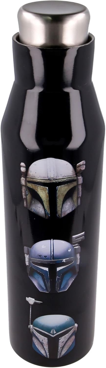 Stor 580ml Stainless Steel Thermos for Hot Beverages,Insulated Bottle,Star Wars The Child Mandalorian, BPA-Free, Multicolored Design, Carrying Loop, Leak Proof,Travel-Ready