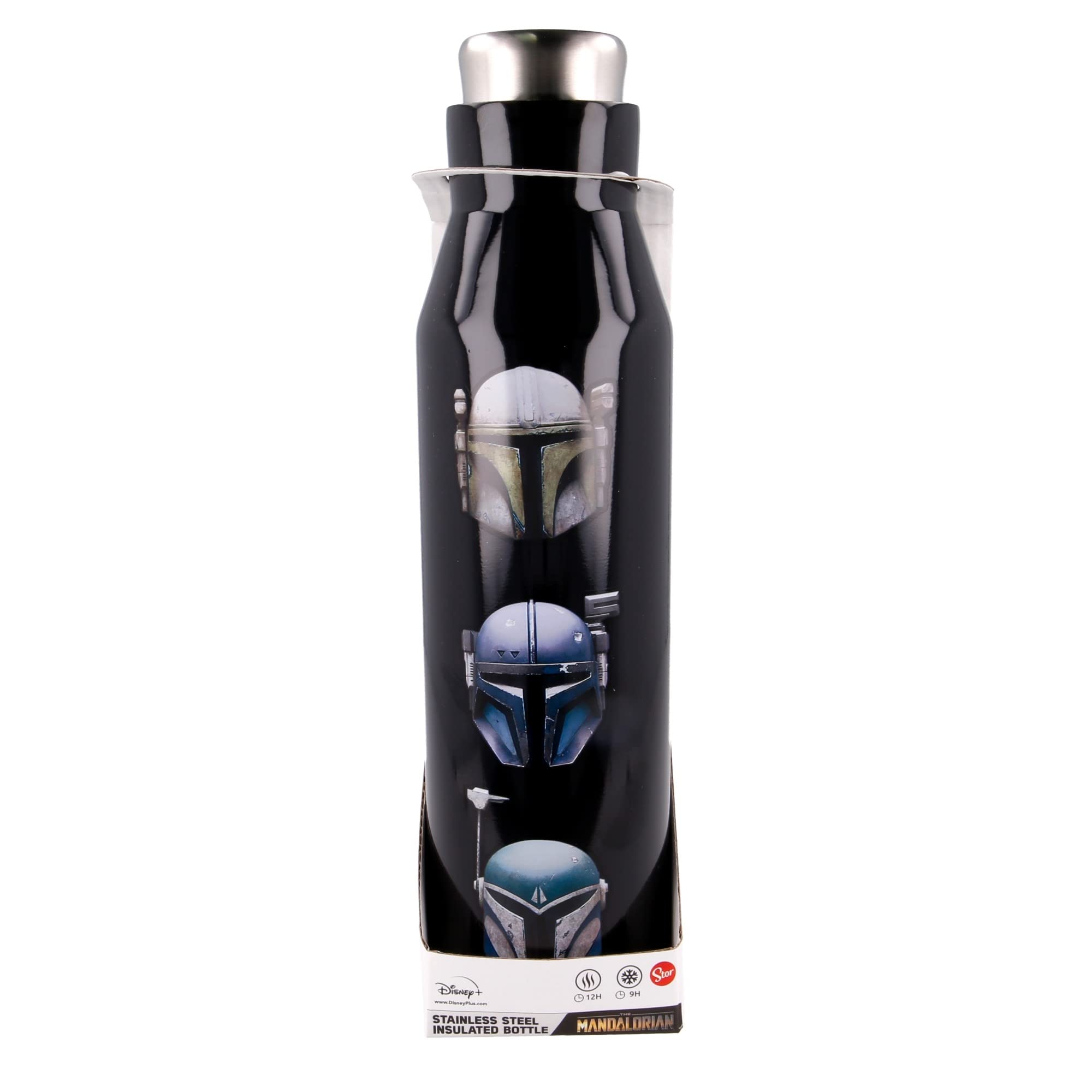 Stor 580ml Stainless Steel Thermos for Hot Beverages,Insulated Bottle,Star Wars The Child Mandalorian, BPA-Free, Multicolored Design, Carrying Loop, Leak Proof,Travel-Ready