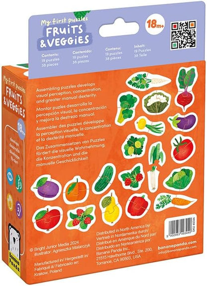 Banana Panda Jigsaw My First Puzzle - Fruit & Veggies: leren door te spelen vanuit de tuin en boomgaard