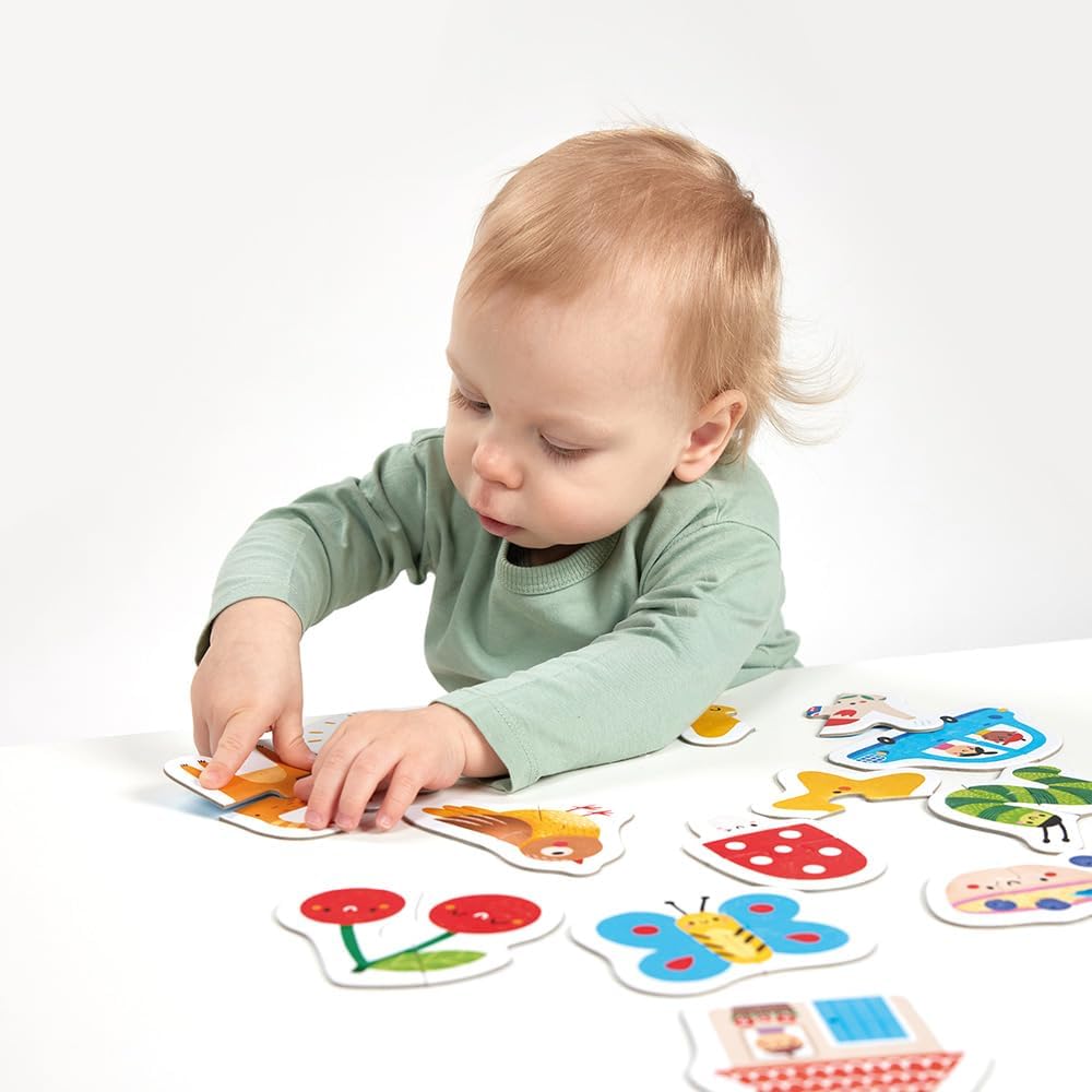 Banana Panda My First Puzzle – Happy Pairs | 19 Colourful 2-Piece Puzzles for Toddlers | Educational Toy for 1 Year Olds | Early Learning Game to Boost Fine Motor Skills & Vocabulary