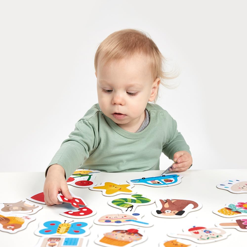 Banana Panda My First Puzzle – Happy Pairs | 19 Colourful 2-Piece Puzzles for Toddlers | Educational Toy for 1 Year Olds | Early Learning Game to Boost Fine Motor Skills & Vocabulary