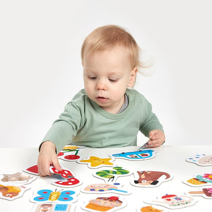 Banana Panda My First Puzzle – Happy Pairs | 19 Colourful 2-Piece Puzzles for Toddlers | Educational Toy for 1 Year Olds | Early Learning Game to Boost Fine Motor Skills & Vocabulary