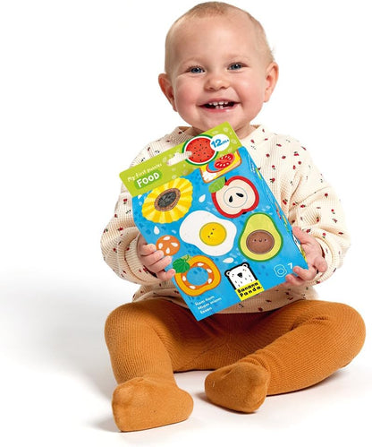 Banana Panda My First Puzzles – Food Matching Set for Toddlers | 7 Big 2-Piece Puzzles with Interchangeable Circles | Educational Toy for 1 Year Olds | Learn Foods, Colours & Motor Skills