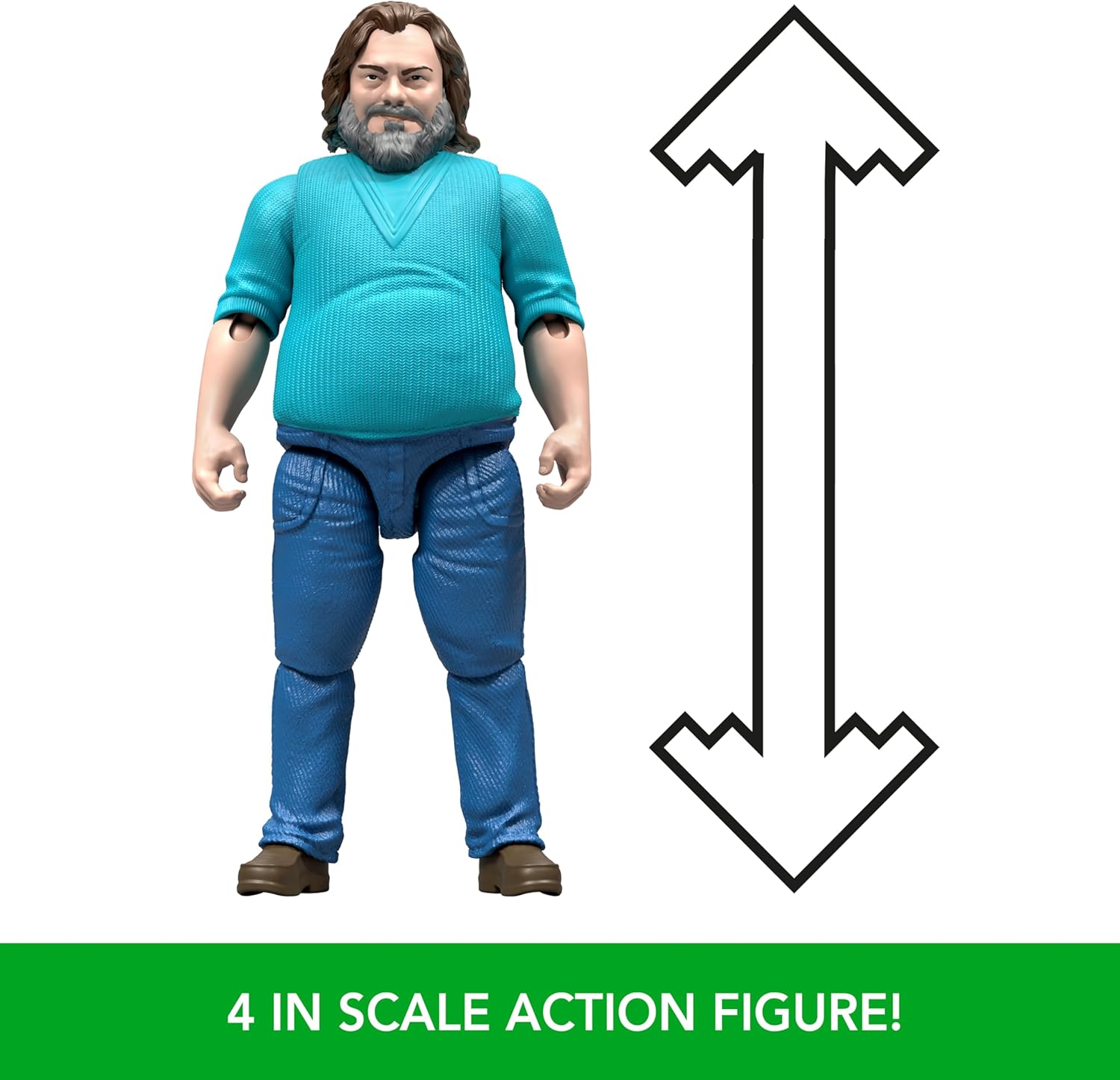 Mattel Minecraft Action Figure & Accessories Set, 4-inch Steve Posable Character Collectible Inspired by A Minecraft Movie, JFR57