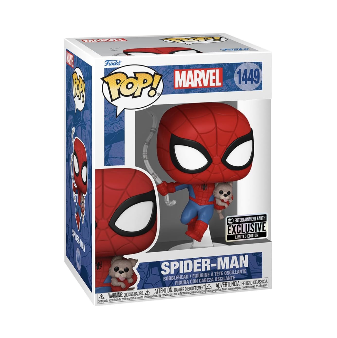 POP Spider-Man with Sandwich The Dog Funko Vinyl Figure #1449 - Entertainment Earth Exclusive
