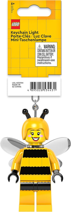 LEGO Minifigures Large 3 Inch Tall Figure Keychain Light - Bumblebee Girl (KE211H), White, Large - 3 inches tall, White, Large - 3 inches tall