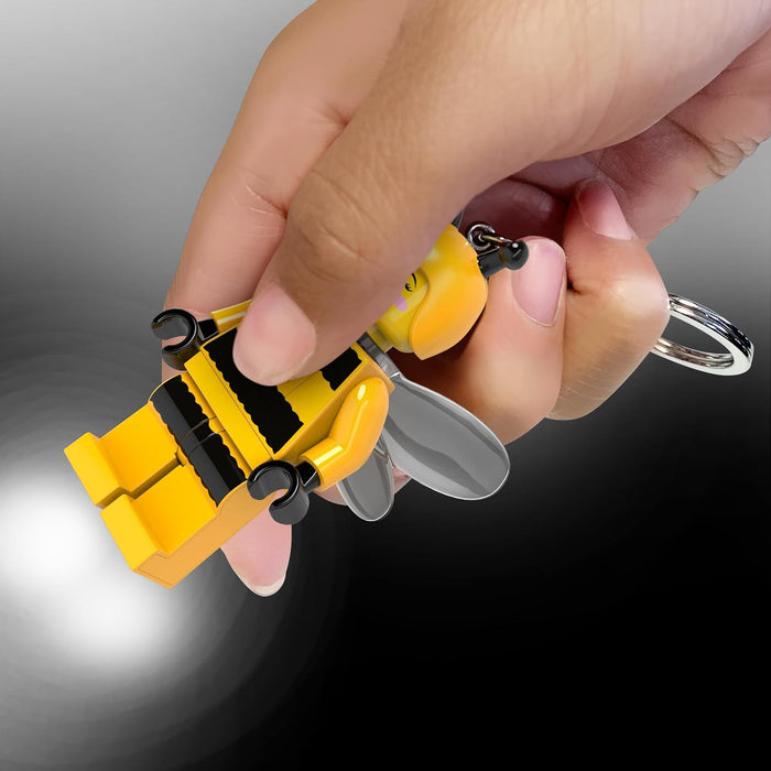 LEGO Minifigures Large 3 Inch Tall Figure Keychain Light - Bumblebee Girl (KE211H), White, Large - 3 inches tall, White, Large - 3 inches tall
