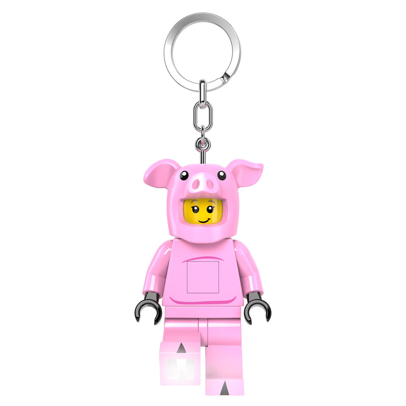 LEGO Minifigures Large 3 Inch Tall Figure Keychain Light - Piggy Girl (KE212H), Pink, Pink