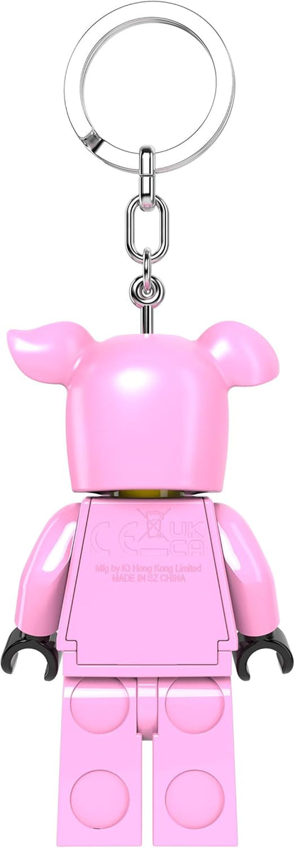 LEGO Minifigures Large 3 Inch Tall Figure Keychain Light - Piggy Girl (KE212H), Pink, Pink