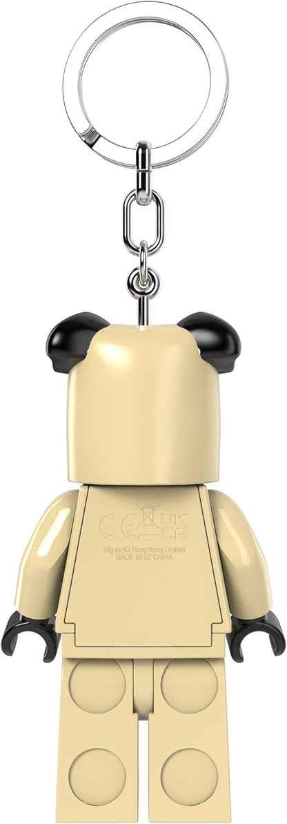 LEGO Minifigures Large 3 Inch Tall Figure Keychain Light - Pug Costume Guy (KE213H), White, White