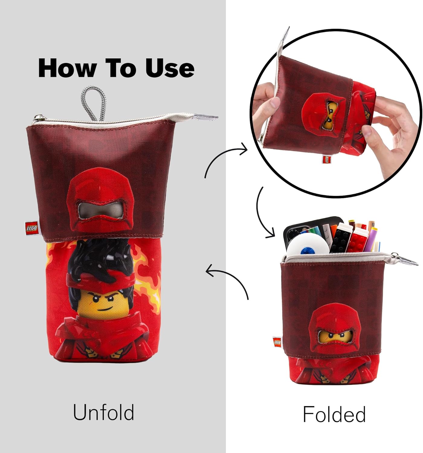 IQ LEGO Ninjago Pop Up Pencil Case - Kai (53460)