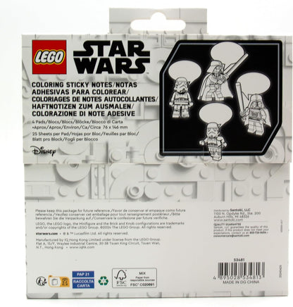 Lego Star Wars Coloring Sticky Notes - Darth Vader (53481