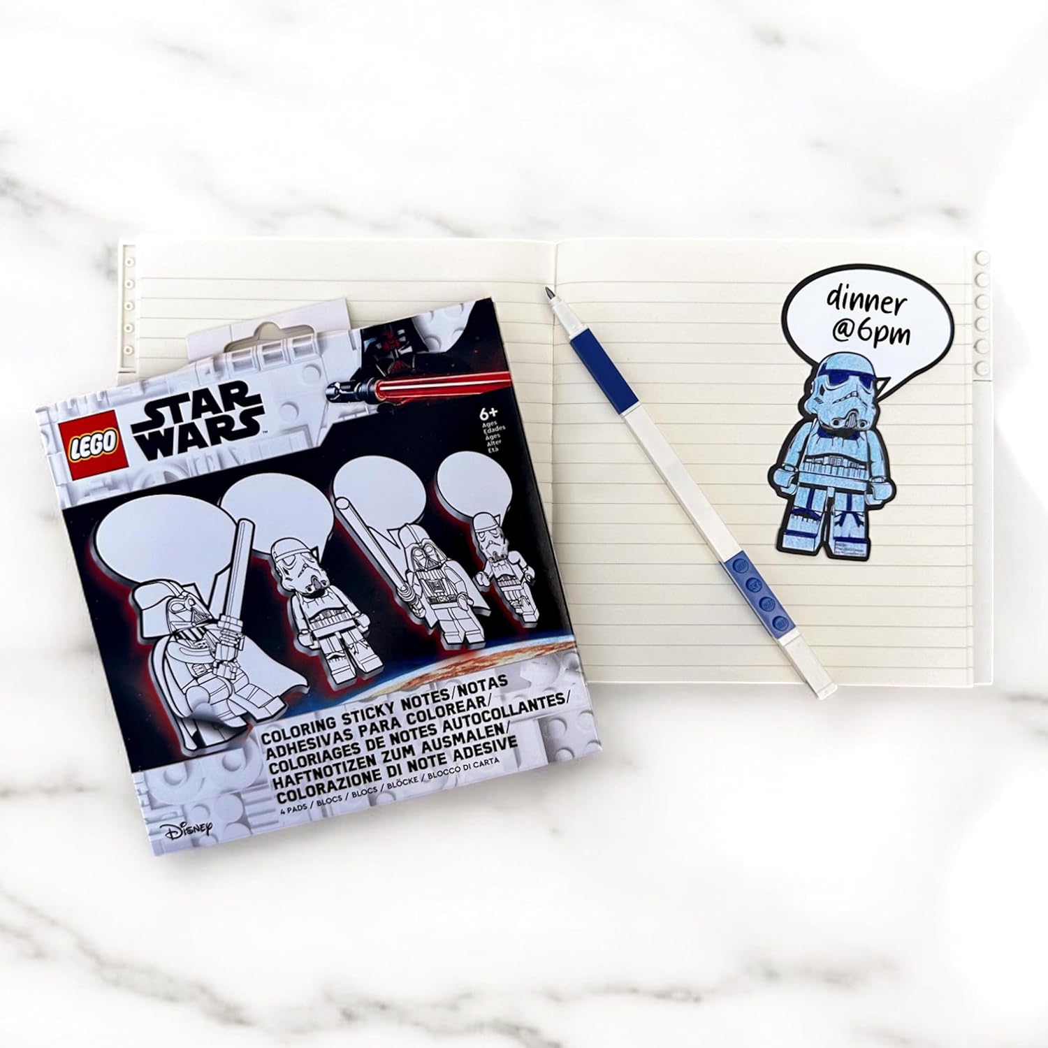 Lego Star Wars Coloring Sticky Notes - Darth Vader (53481