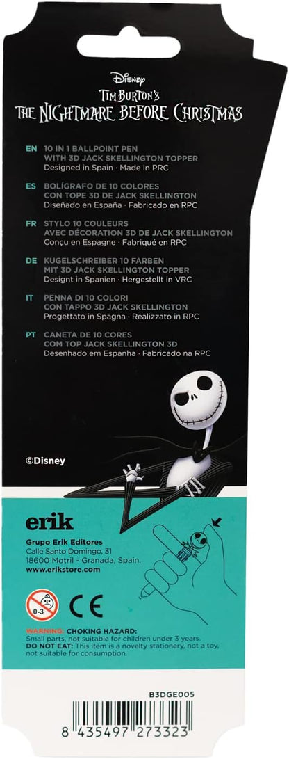 Disney: Erik - The Nightmare Before Christmas - Jack Skellington (Penna 3D 10 Colori)