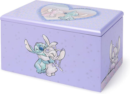 Disney STITCH & ANGEL PURPLE HEART JEWELLERY BOX
