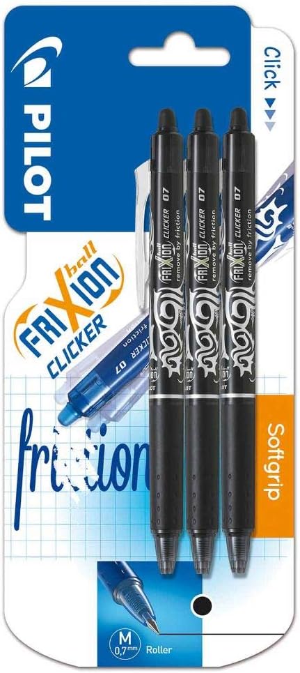 Pilot - Frixion Clicker 0.7 – Black (Pack Of 3)