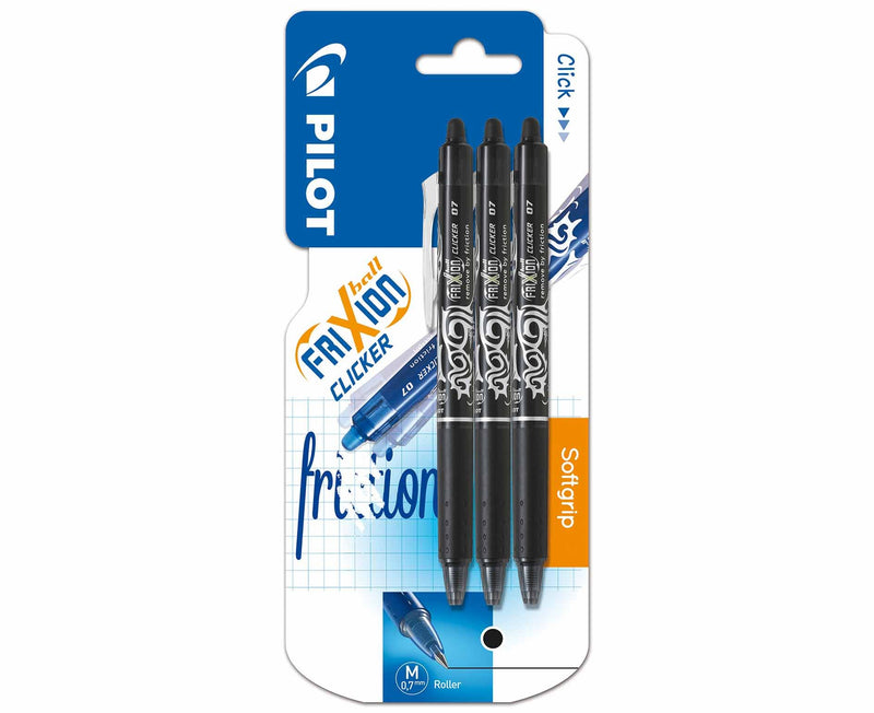 Pilot - Frixion Clicker 0.7 – Black (Pack Of 3)